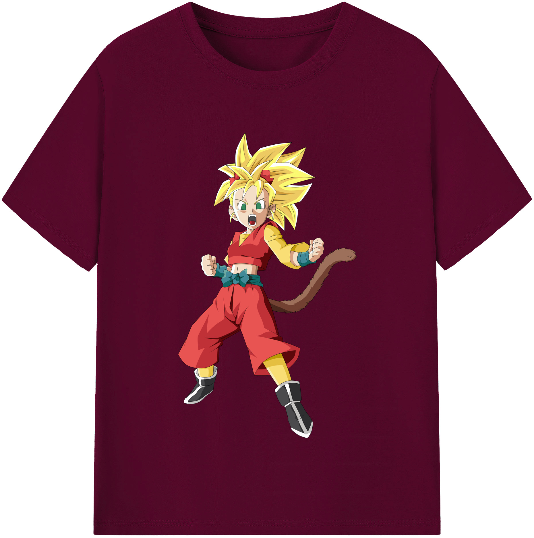 （画像用） ドラゴンボール カリフラ DRAGON BALL Caulifla レディースカジュアルプリントTシャツ（綿100％）